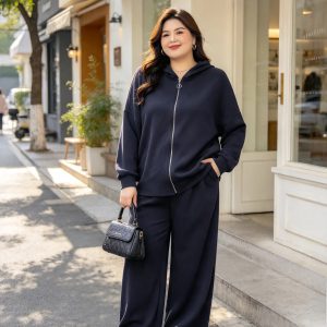 Σετ φoύτερ oversize σε μπλε σκούρο